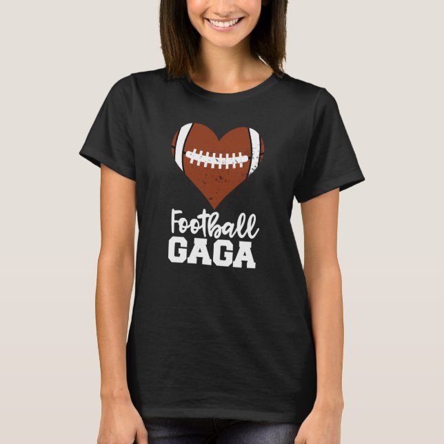 Football Gaga Football Heart Grandma Gaga T-Shirt (Front)