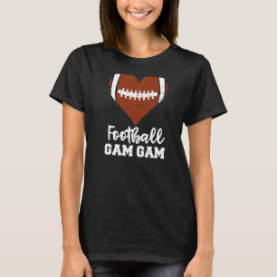 Football Gam Gam Football Heart Grandma Gam Gam T-Shirt
