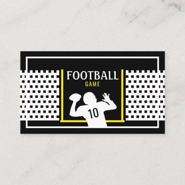 Football Game, Children's Birthday Party Ticket Enclosure Card (Front)