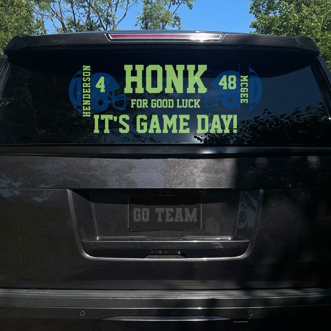 Football Game Day Back Window Cling for SUV (Football Game Day Window Cling)