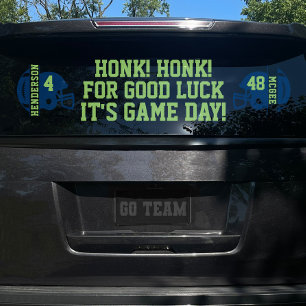 Football Game Day Back Window Cling for SUV