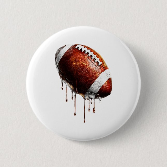 Football Game Day Drip Graphic  6 Cm Round Badge (Front)