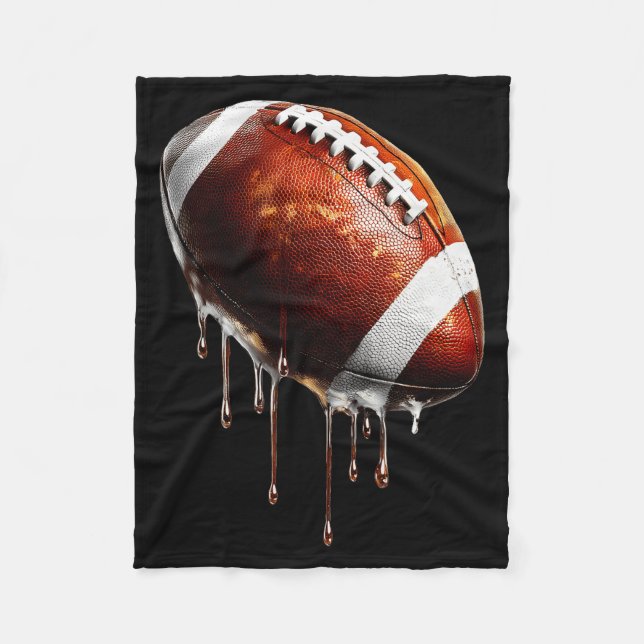 Football Game Day Drip Graphic  Fleece Blanket (Front)
