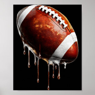 Football Game Day Drip Graphic  Poster