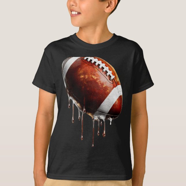 Football Game Day Drip Graphic  T-Shirt (Front)