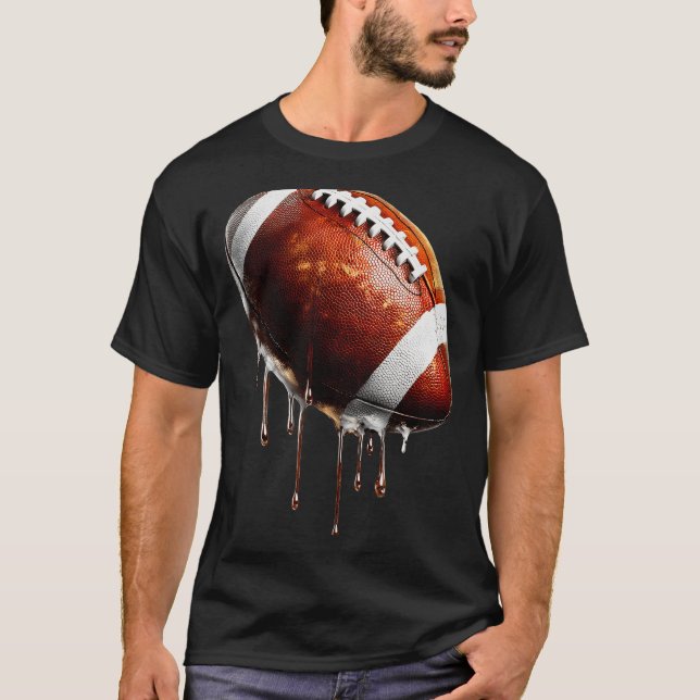 Football Game Day Drip Graphic  T-Shirt (Front)