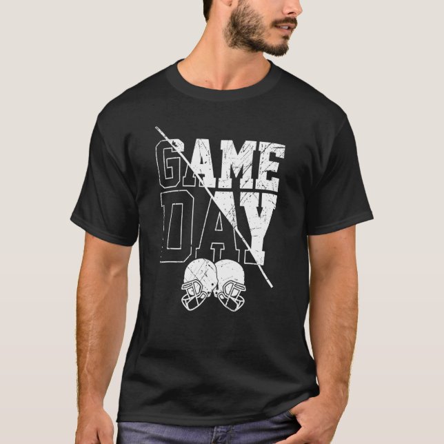 Football Game Day Vibes Funny Sayings Men Women Ki T-Shirt (Front)
