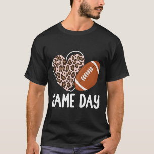 Football Game Day Womens Leopard Cheetah Game Day T-Shirt