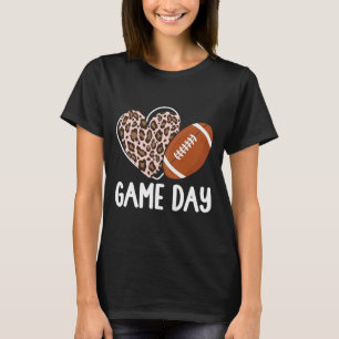 Football Game Day Womens Leopard Cheetah Game Day T-Shirt