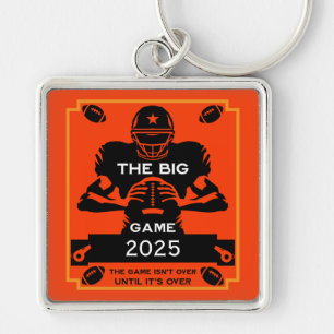 Football Game Fan TV Watch Party Key Ring