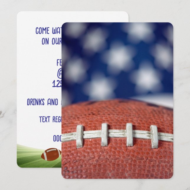 Football Game Party Invitation (Front/Back)