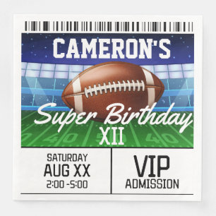 Football Game Ticket Super Party Napkin