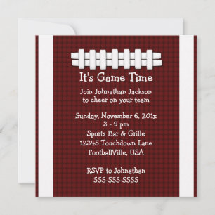 Football Game Time Invitation