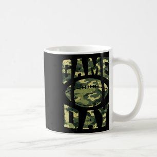 Football Gameday Game Day Camo Flag Patriotic Usa  Coffee Mug