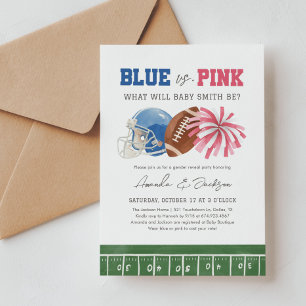 Football Gender Reveal Party Invitation