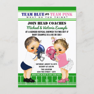 Football Gender Reveal Shower Invitations