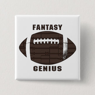 Football Genius by Mudge Studios 15 Cm Square Badge