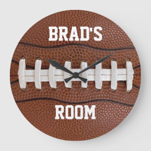 Football Gift Idea Personalised Name Large Clock