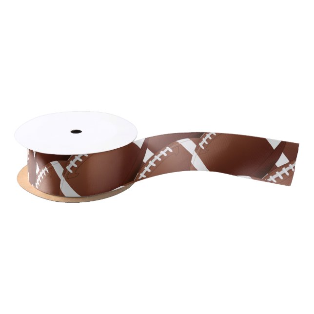 Football Gift Wrapping Ribbon - HAMbyWG Satin Ribbon (Spool)