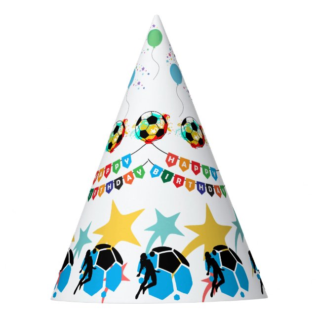 Football Girl Birthday, Football Player Gift Party Party Hat (Front)