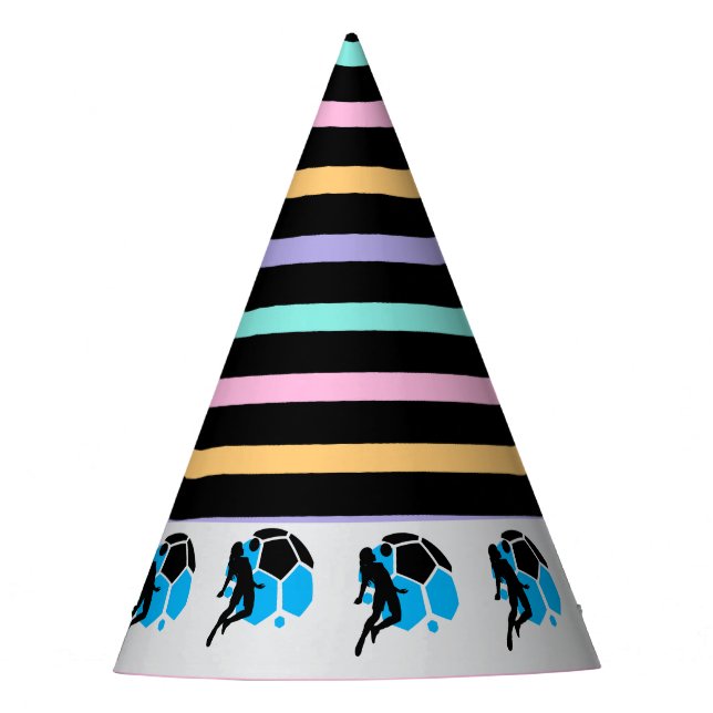 Football Girl Birthday, Football Player Gift Party Party Hat (Front)