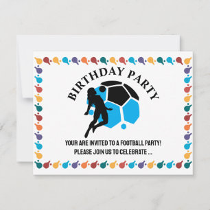 Football Girl Birthday party, Football Player Gift Invitation