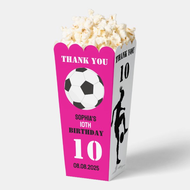 Football Girl, Football Player Gift, Birthday Favo Favour Box (Popped)