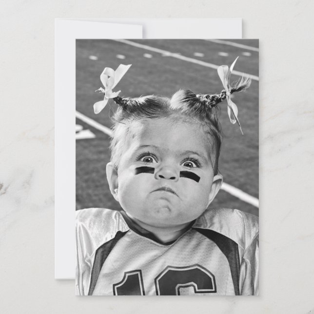 Football Girl Invitation (Front)