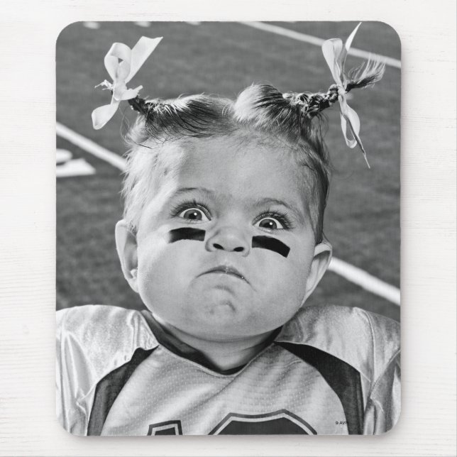 Football Girl Mouse Mat (Front)