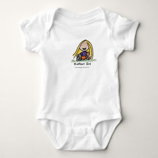 Football Girl snap one piece T shirt