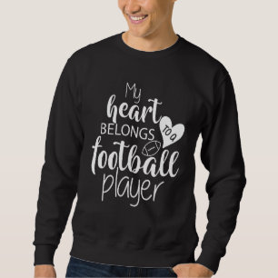 Football girlfriend football boyfriend couples foo sweatshirt