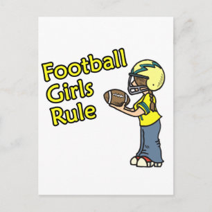 Football girls rule! postcard