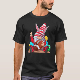 Football Gnome Easter Bunny Ears Eggs Hunting Boys T-Shirt