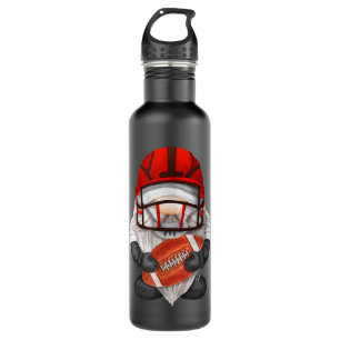 Football Gnome With Red Helmet For Funny Football  710 Ml Water Bottle