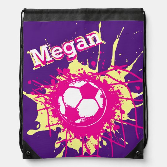 purple soccer bag