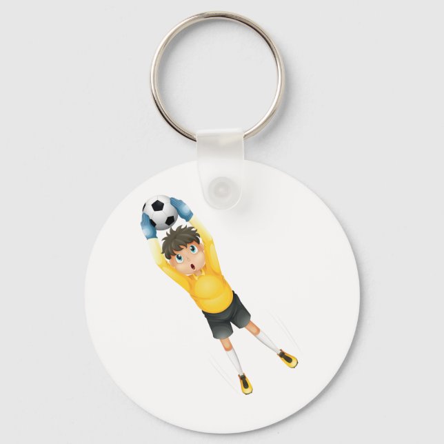 Football Goalie Key Ring (Front)