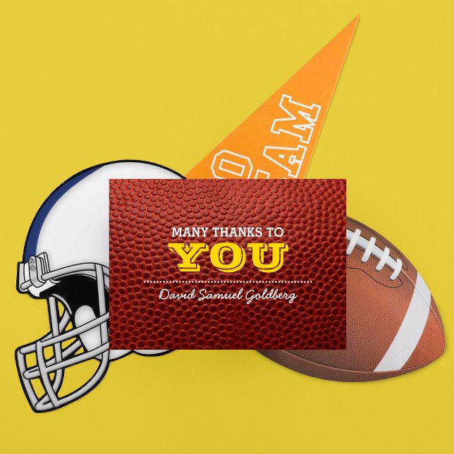 Football Gold Bar Mitzvah Thank You Note (Creator Uploaded)