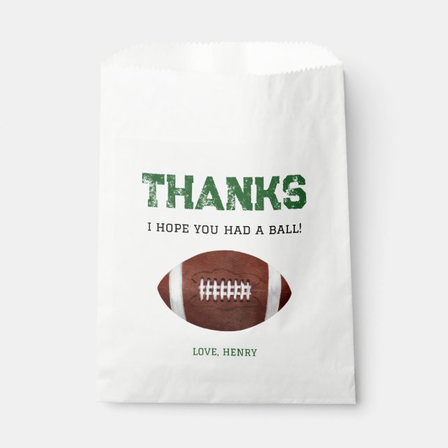 Football Goodie Bag - Birthday Favour (Front)