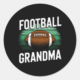 Football Grandma Classic Round Sticker