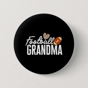 Football Grandma Football Player Leopard Football 6 Cm Round Badge