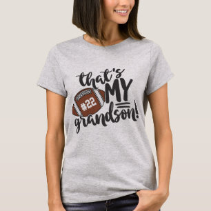 Football Grandma That's My Grandson Jersey Number T-Shirt