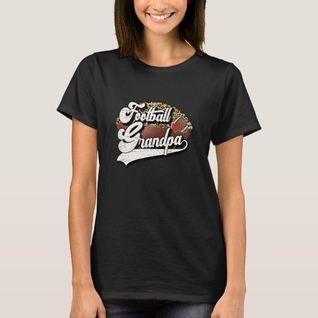 Football Grandpa Vintage Football Family Matching T-Shirt (Front)
