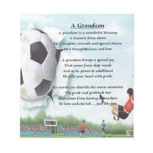 Football   Grandson Poem Notepad