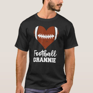 Football Grannie Football Heart Grandma Grannie T-Shirt