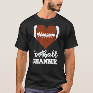 Football Grannie Football Heart Grandma Grannie T-Shirt