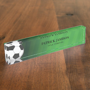 Football Green Background Nameplate