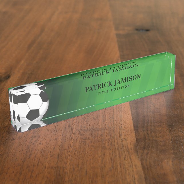 Football Green Background Nameplate (Side)