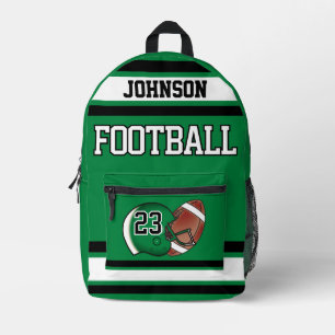 Football Green - Editable Printed Backpack