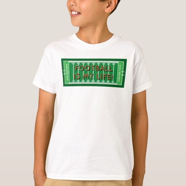 Football Green Field BACKSIDE Player Numbe T-Shirt (Front)