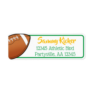 Football Green & Gold Address